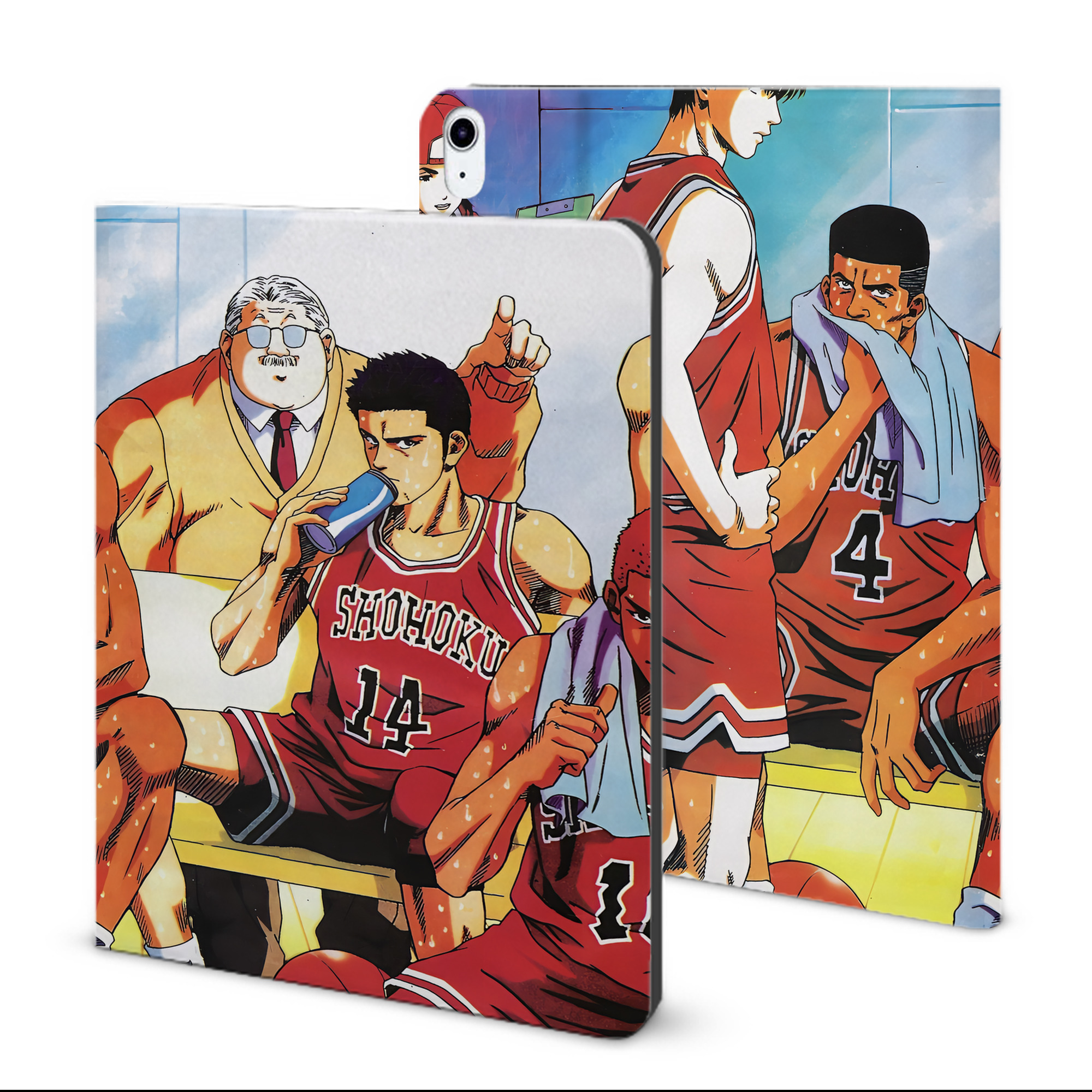 （画像用） SLAM DUNK／スラムダンク IPad ケース ブック型 PUレザー TPU 耐衝撃 軽量 薄型 ペン収納なし 全面保護 IPad 各モデル対応